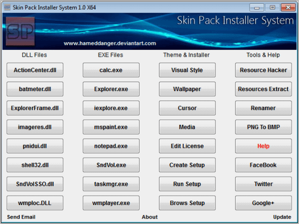 windows skin pack installer system