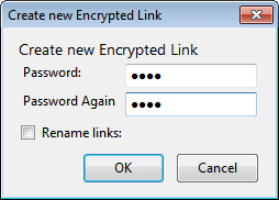 create new encrypted link