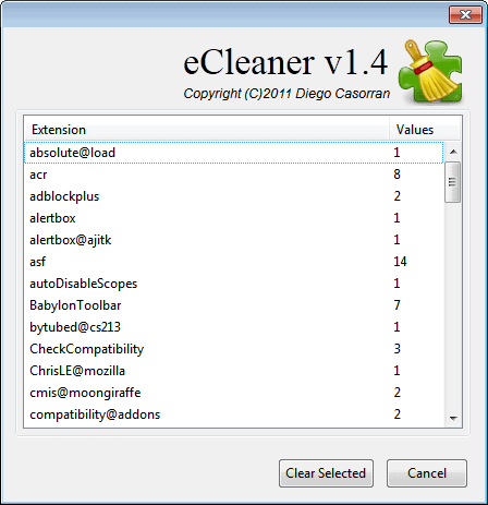 ecleaner clean firefox preferences