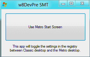 metro start screen