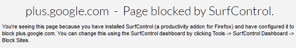 page blocked