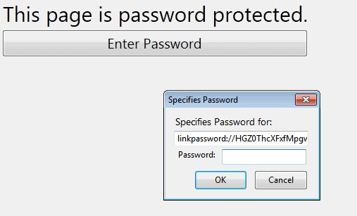 password protected link