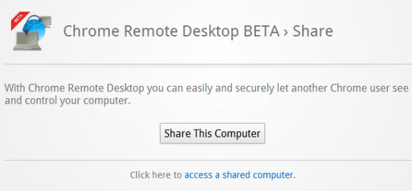 chrome remote desktop beta