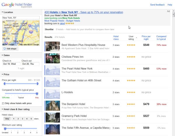 google hotel finder