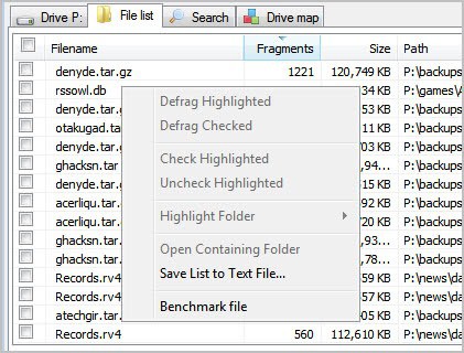 benchmark file