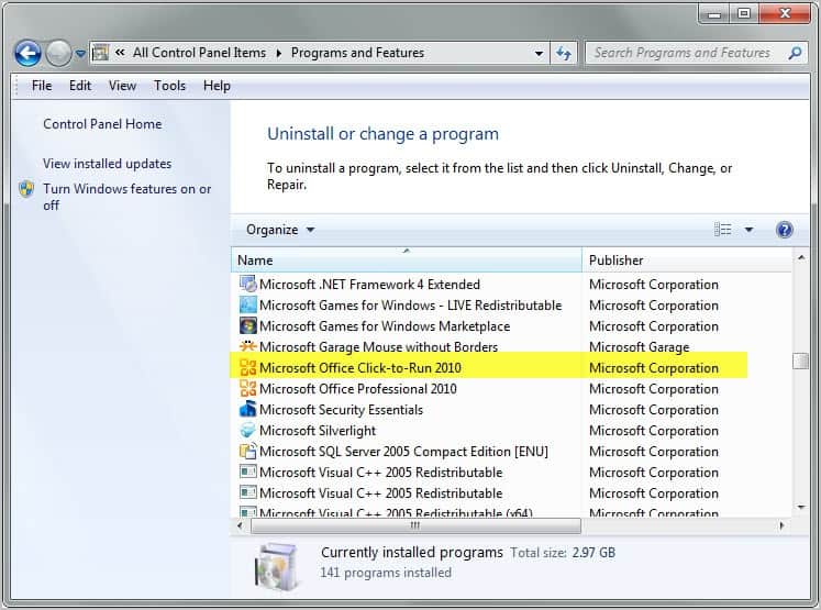 How To Remove The Office 2010 Starter Virtual Drive - gHacks Tech News