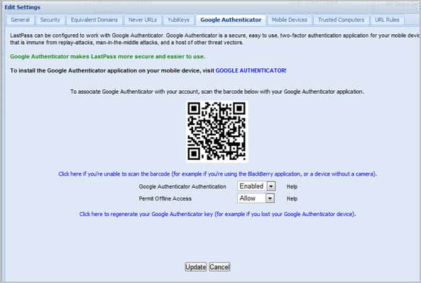 lastpass google authenticator