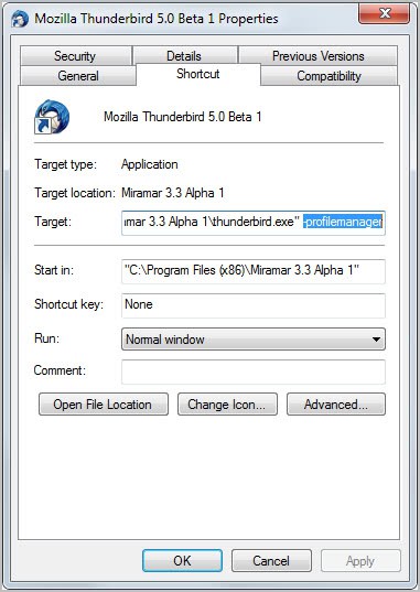 thunderbird profilemanager