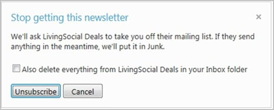 unsubscribe newsletter