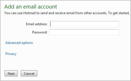 add gmail account to hotmail