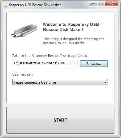 kaspersky rescue disk maker