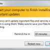 restart your computer to finish installing important updates