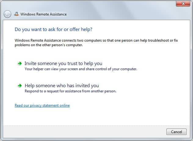 windows remote assistance