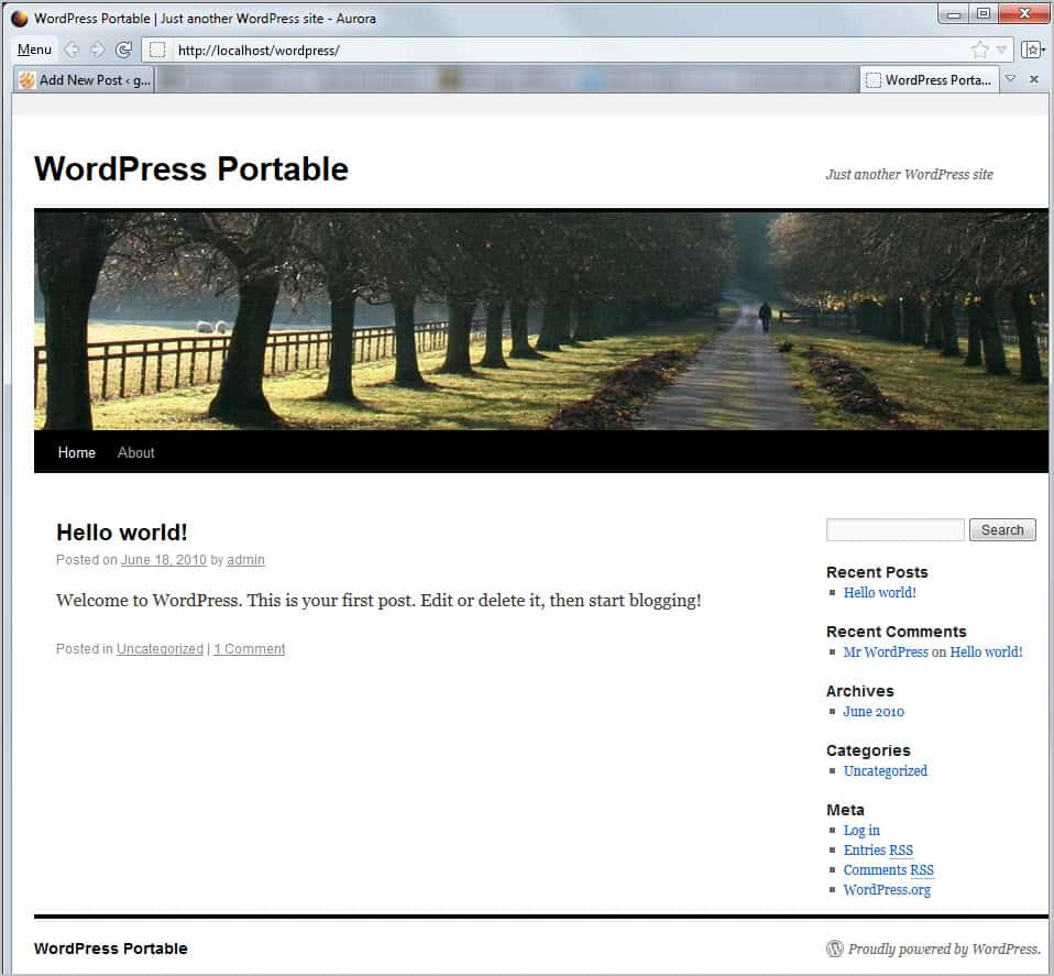 wordpress portable