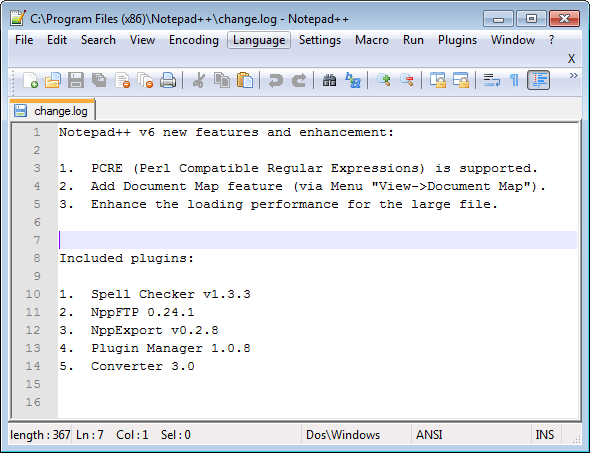 notepad++ 6.0