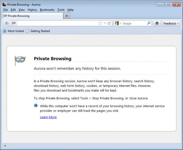 private browsing firefox
