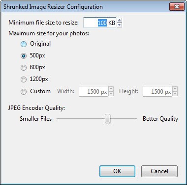 shrunked image resizer