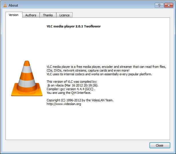 vlc media player 2.0.1 update