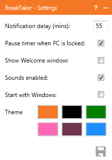 breaktaker settings