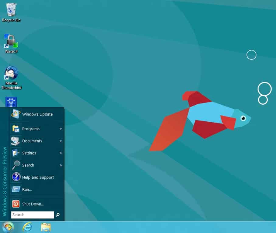 classic start menu windows 8