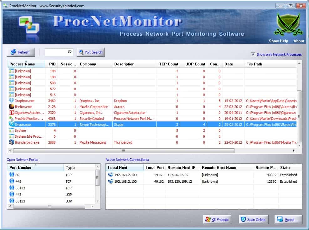 process net monitor