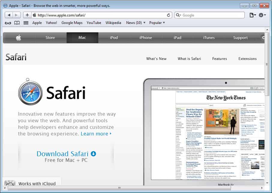 safari browser full screen landscape