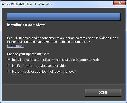 adobe flash player version check command line