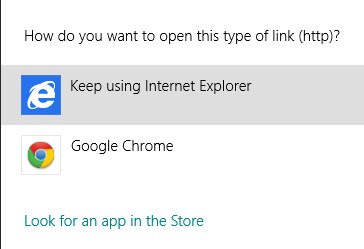 default browser