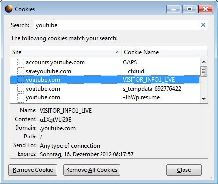 firefox youtube cookie