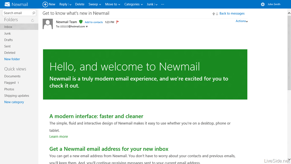 hotmail metro redesign