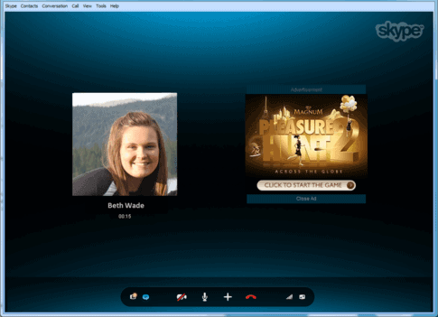 skype conversation ads