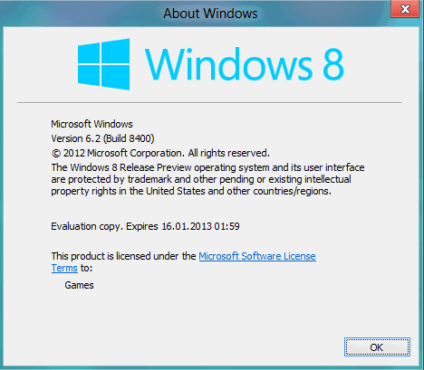 windows 8 rp expiration date