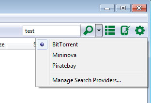 How to add search providers to uTorrent's torrent search