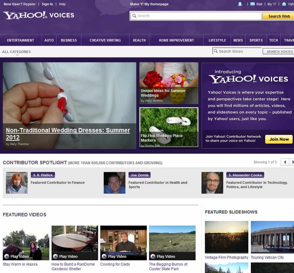 yahoo voices