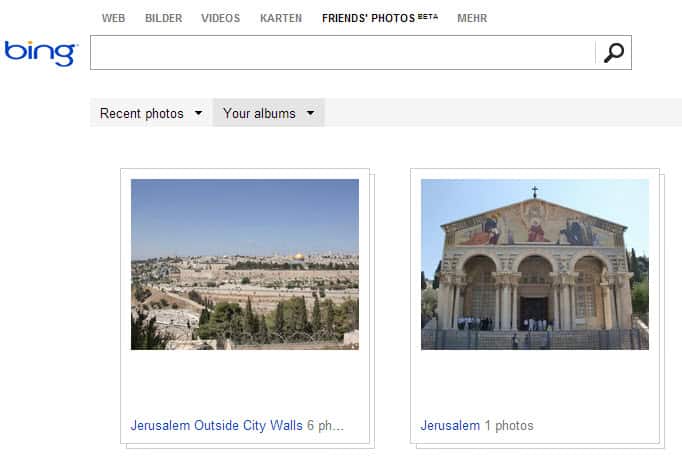Browse and search Facebook photos on Bing