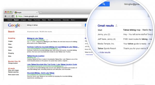 gmail in search