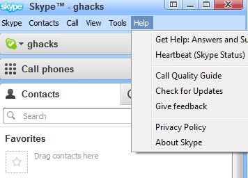 skype check for updates