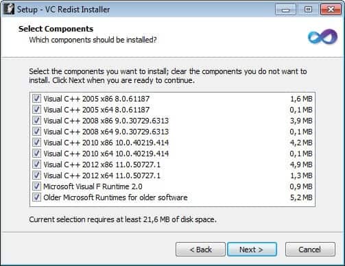 download microsoft visual c 2012 redistributable