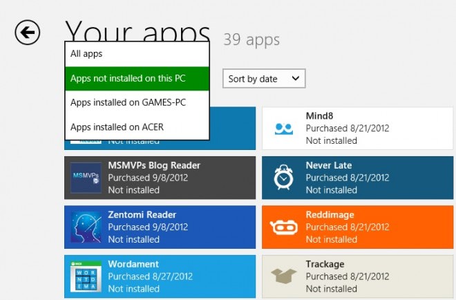 List Windows 8 apps installed on all of your PCs - gHacks Tech News