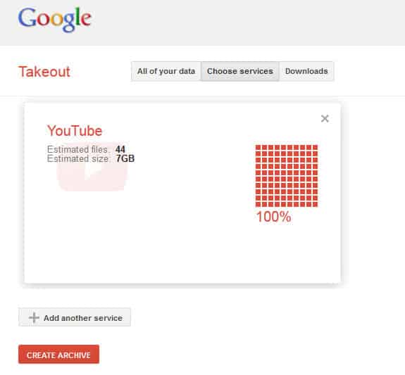 google takeout youtube