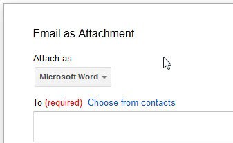 email as attachment office