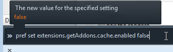 extension getaddons cache enabled