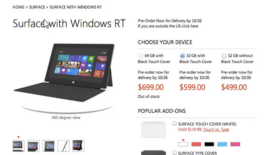 surface rt windows 8