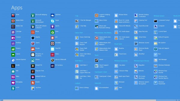 windows 8 all apps