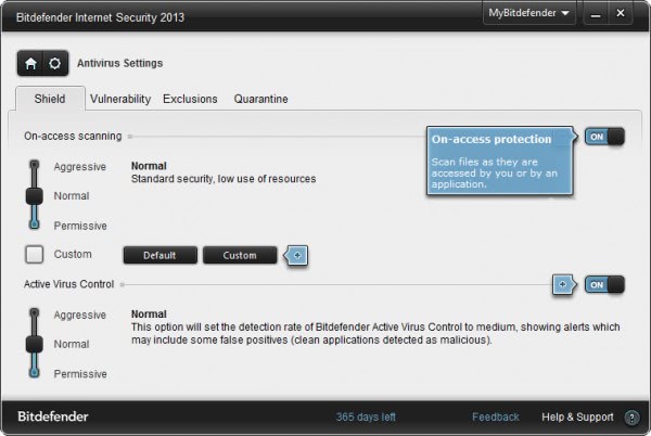 bitdefender internet security settings