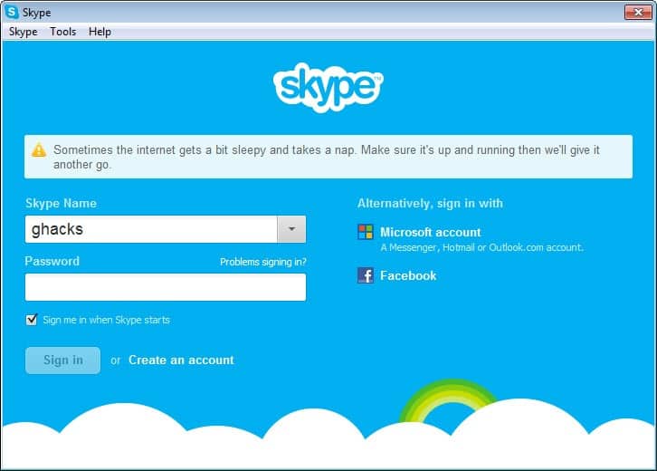 facebook chat skype