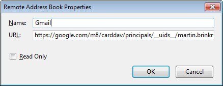 Sync Google contacts with Thunderbird using CardDav