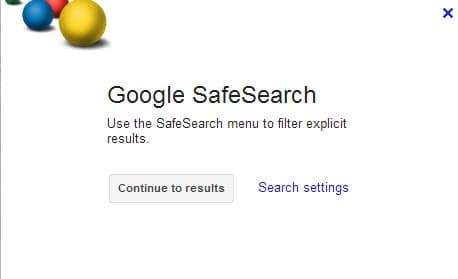 google safe search