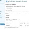 wordpress to dropbox backup
