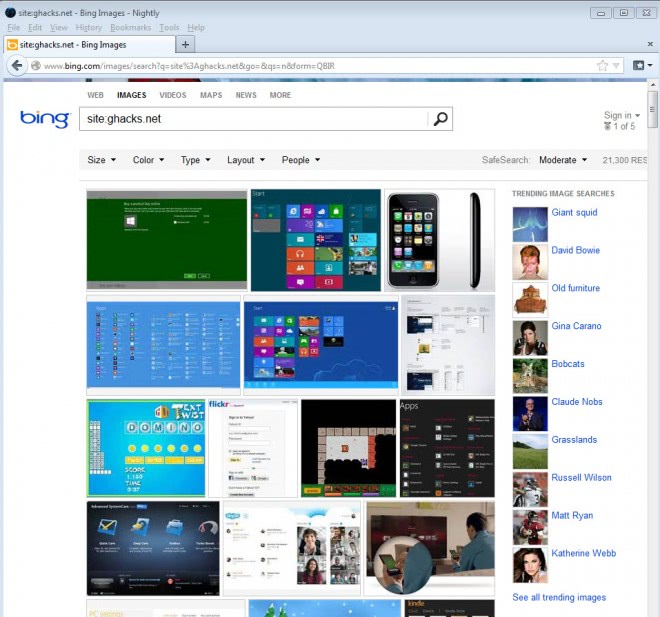 bing images search
